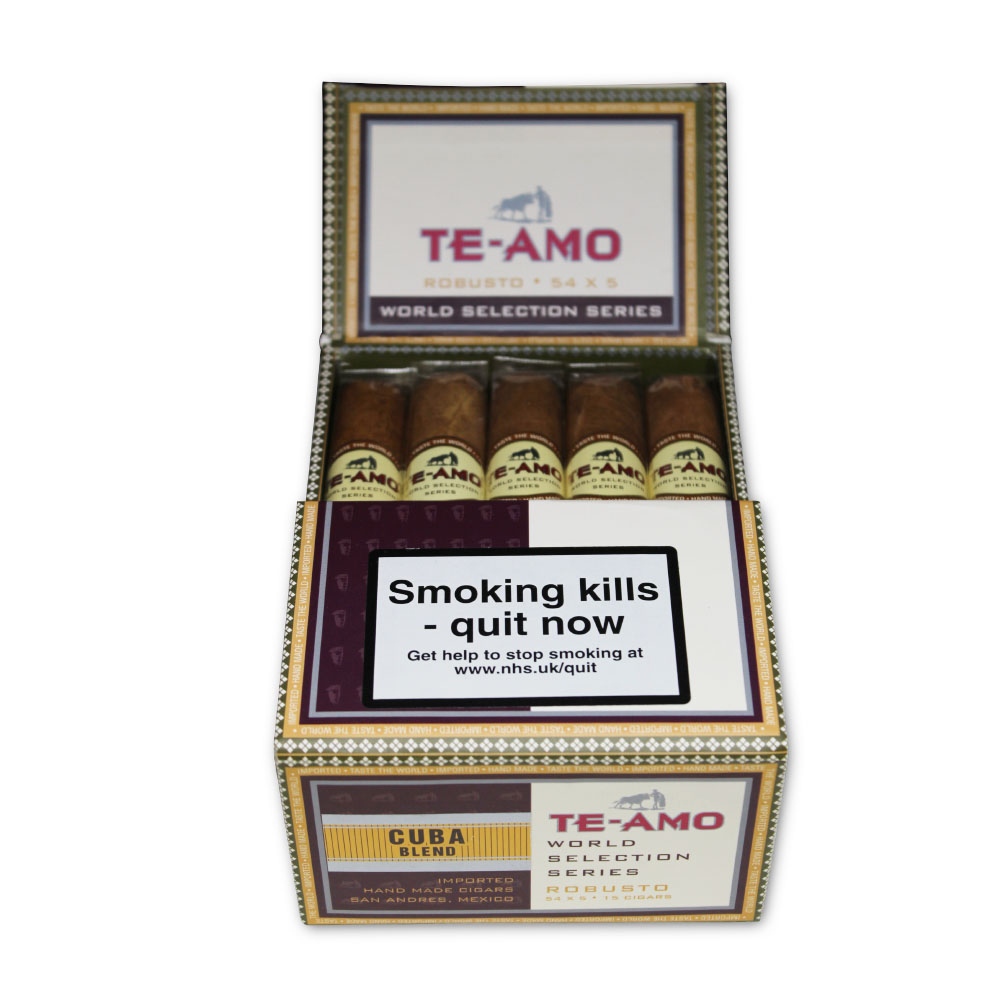 CLEARANCE! Te-Amo World Selection Series Cuban Robusto Cigar - Pack of 15