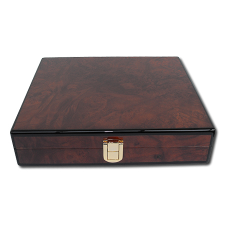 Daniel Marshall Burl Travel Humidor - 15 Cigar Capacity