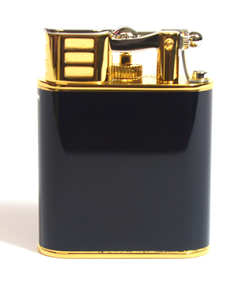 Dunhill - Unique Turbo Black Lacquer, Silver & Gold Plated Lighter