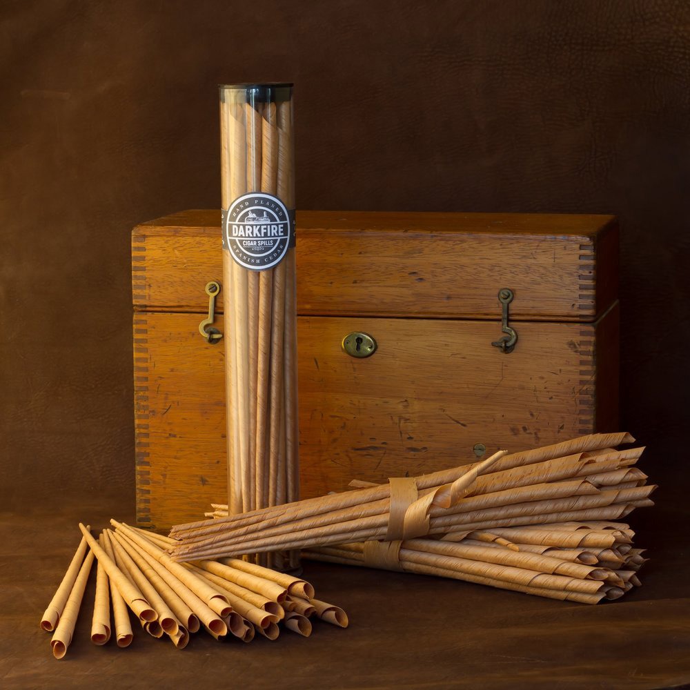 Dark Fire Spanish Cedar Cigar Spills 10 Inches