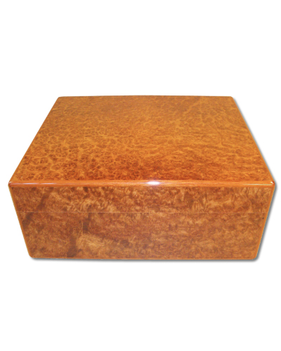 Elie Bleu Humidor - Amboyna Burl - 50 Cigar Capacity