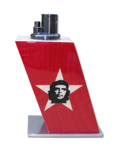 Elie Bleu Torch Table Lighter - Che Star Dyed Red Sycamore