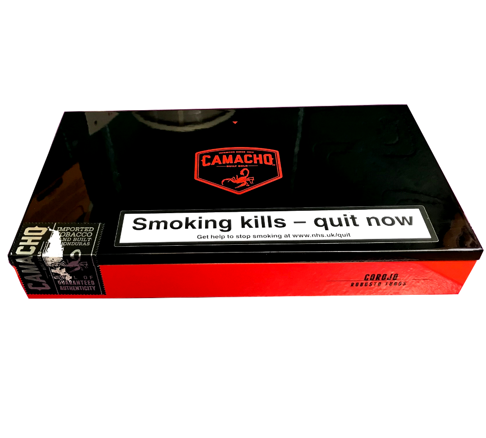 Empty Camacho Corojo Robusto Cigar Box - Red