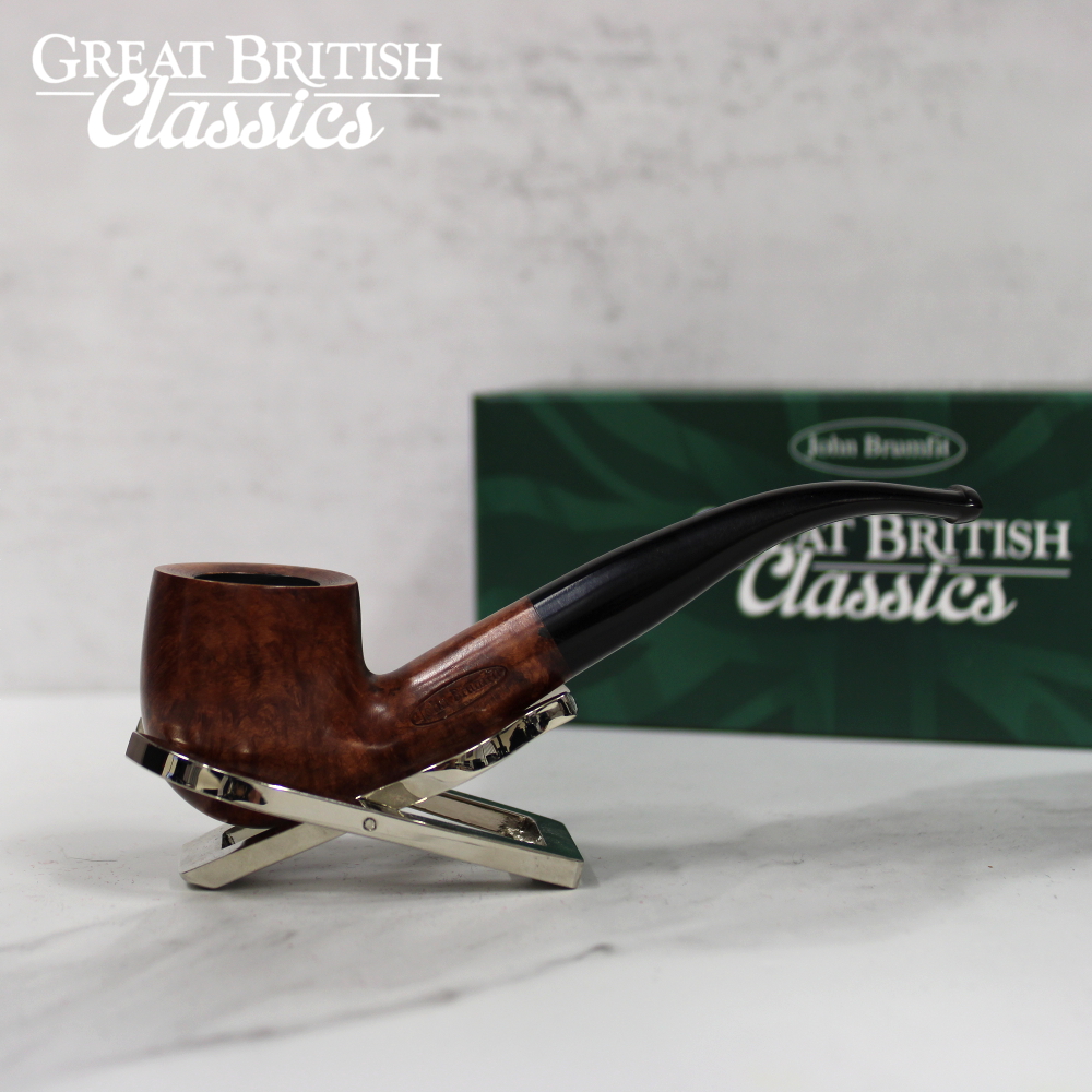 John Brumfit Great British Classic Bent Billiard Smooth Fishtail Pipe (GBC099)