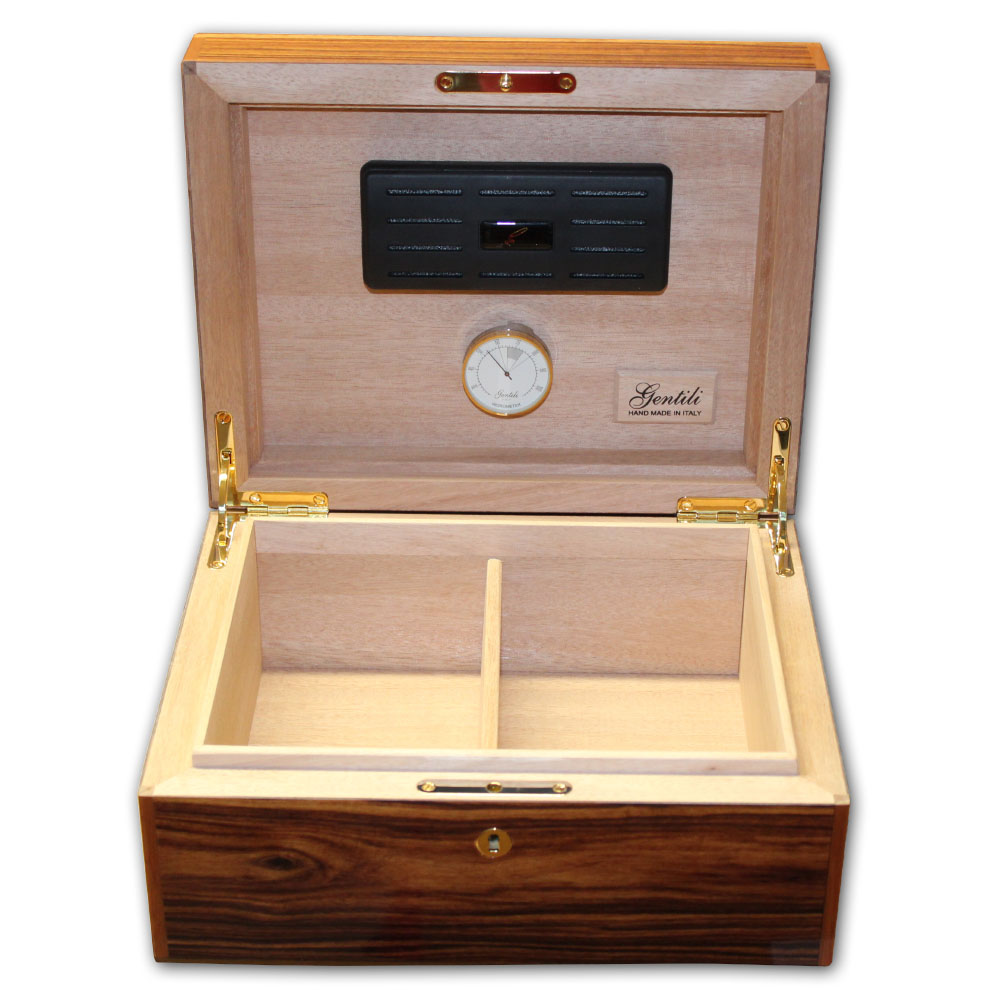 Gentili Palissandro Diagonal Pattern Finish Cigar Humidor 50 cigars
