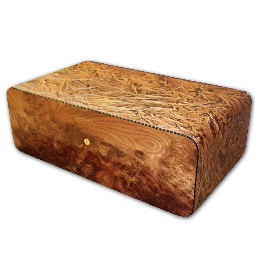 Gentili Briar Wood Olmo Tobacco Leaves Cigar Humidor 150 cigars
