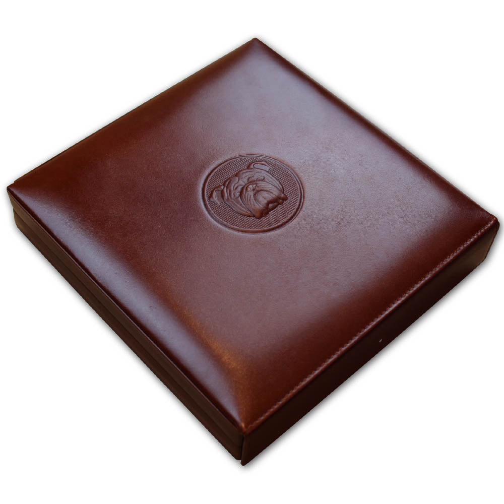 SLIGHT SECONDS - Dunhill Bulldog Travel Humidor - Brown - 10 SLIGHT SECONDS - Dunhill Bulldog Travel Humidor - Brown - 10