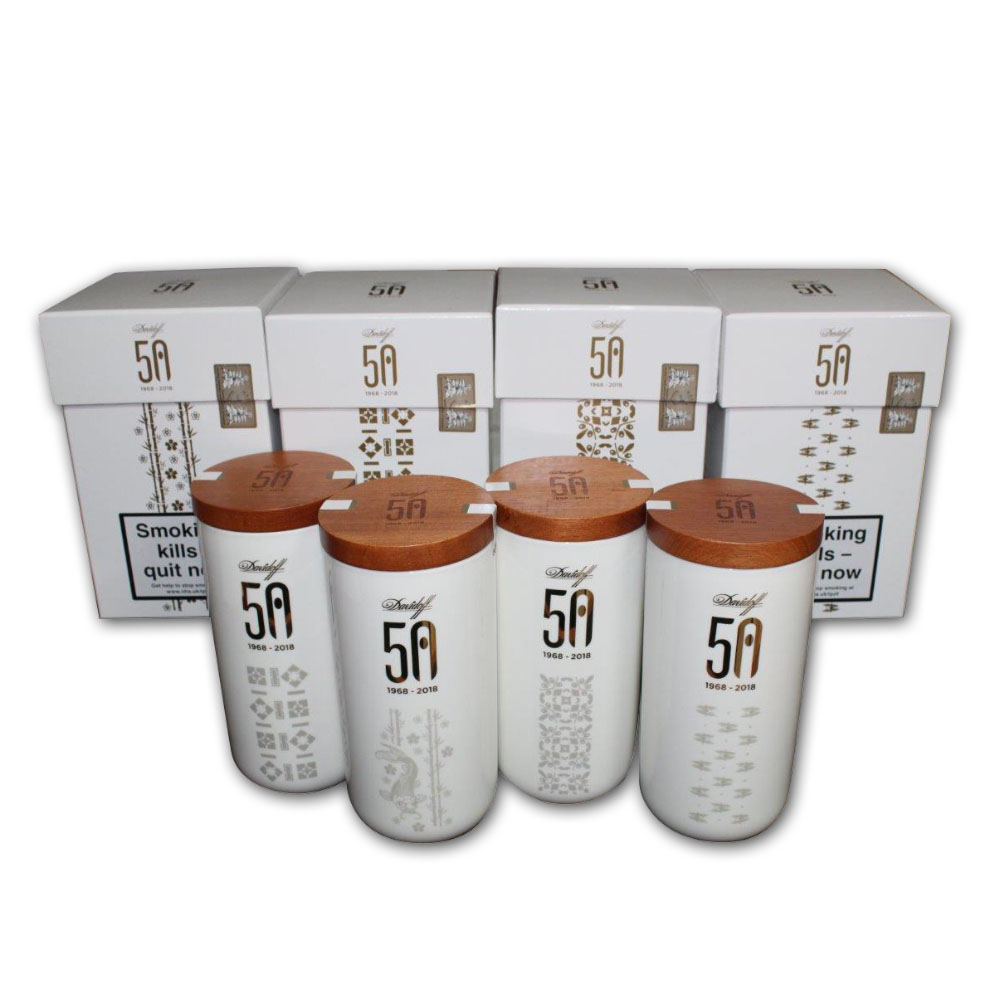 Davidoff 50th Anniversary LE Diademas Finas Jar Collection 4 Jars of 10