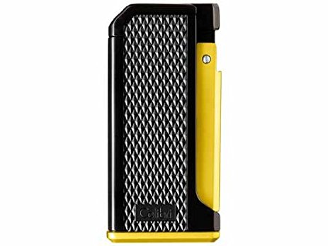 CHRISTMAS SALE - Colibri Monza III - Triple Jet Lighter - Black & Anodized Yellow (End of Line)