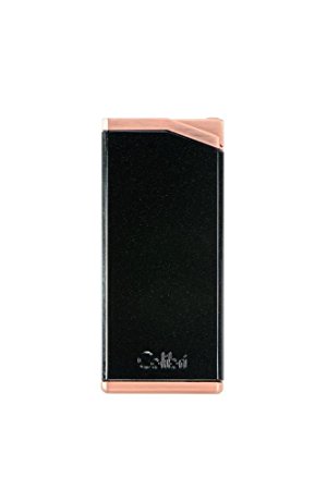 Colibri Delta Soft Flame Cigar Lighter - Metallic Black & Rose Gold