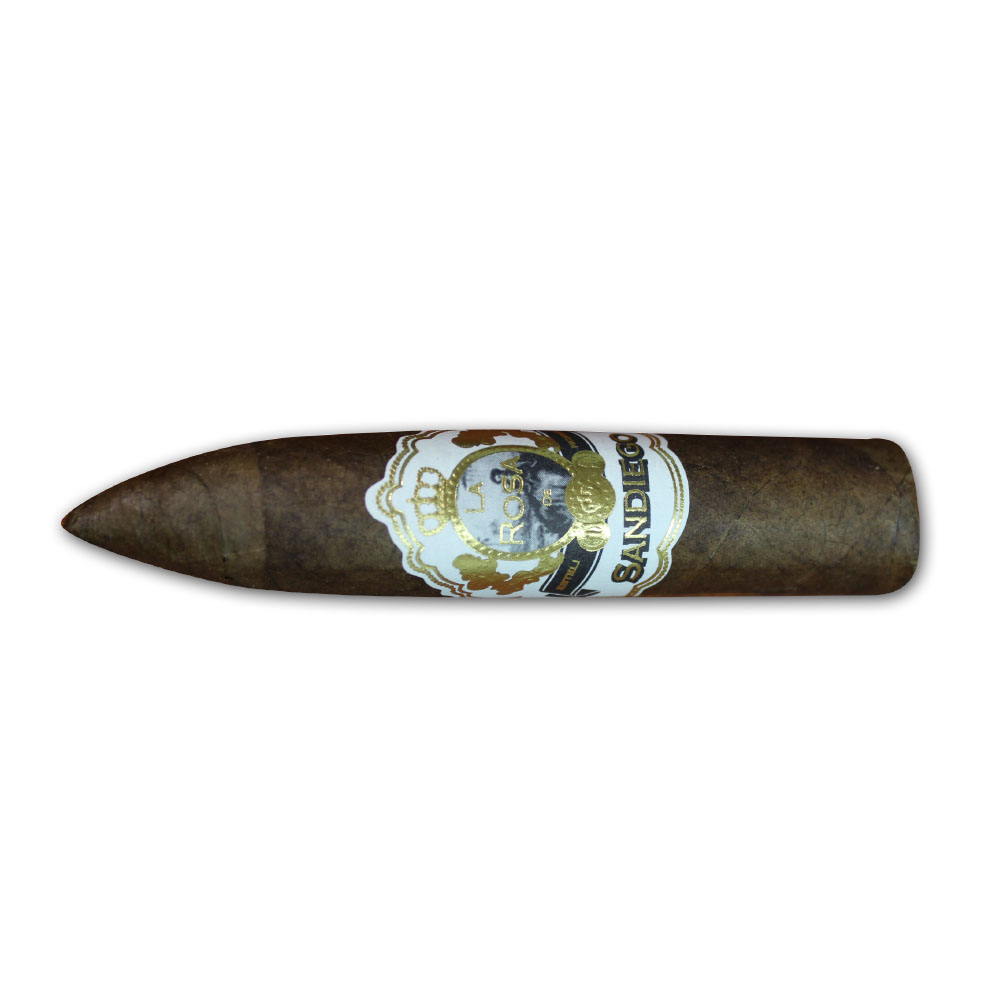 La Rosa de Sandiego White Label Connecticut Short Piramide Cigar - 1 Single