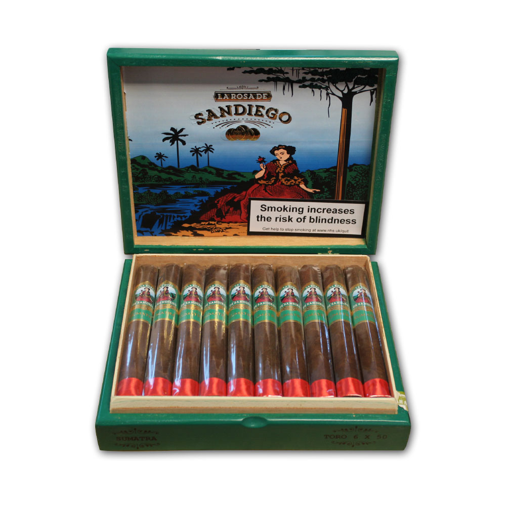 La Rosa de Sandiego Sumatra Toro Cigar - Box of 20