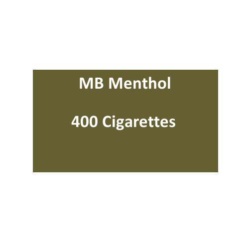 MB Menthol Kingsize Cigarettes - 20 packs of 20 cigarettes (400) - End of Line - LIMITED STOCK