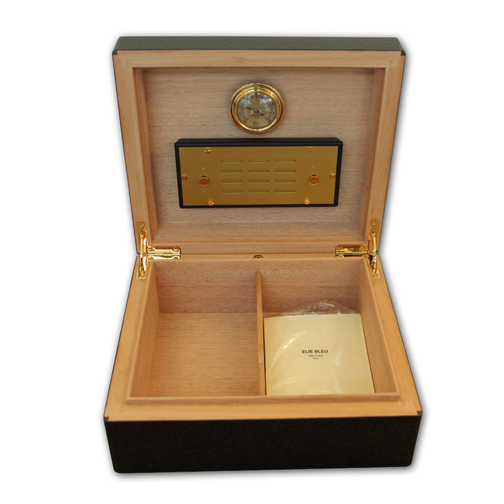 Elie Bleu Medals Collection Black Humidor 50 Cigar Capacity