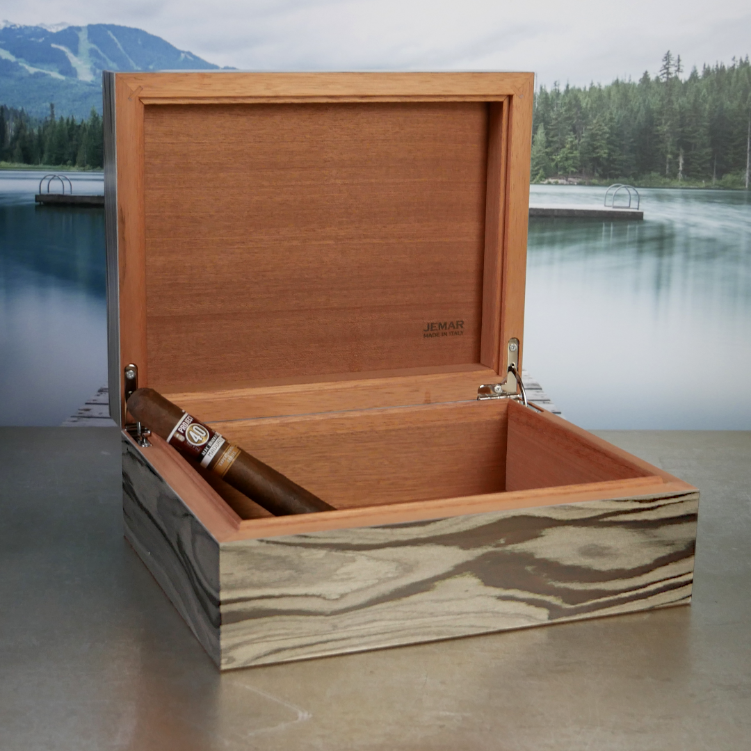 Jemar Mediterranean Collection Patterned Humidor 70 Cigar Capacity