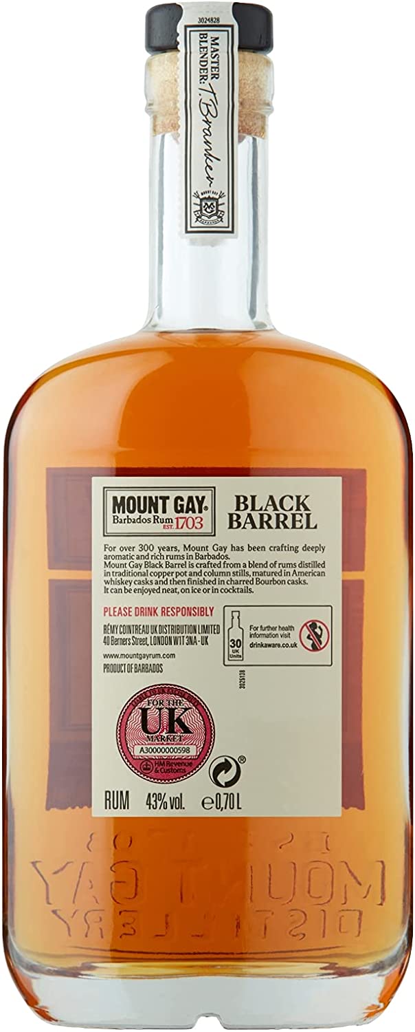 Mount Gay Black Barrel Rum 43 70cl