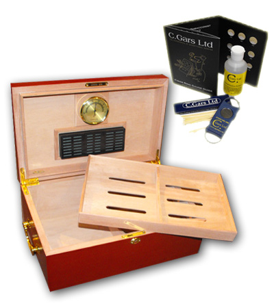 Monaco Cherry Humidor - 100 cigar capacity