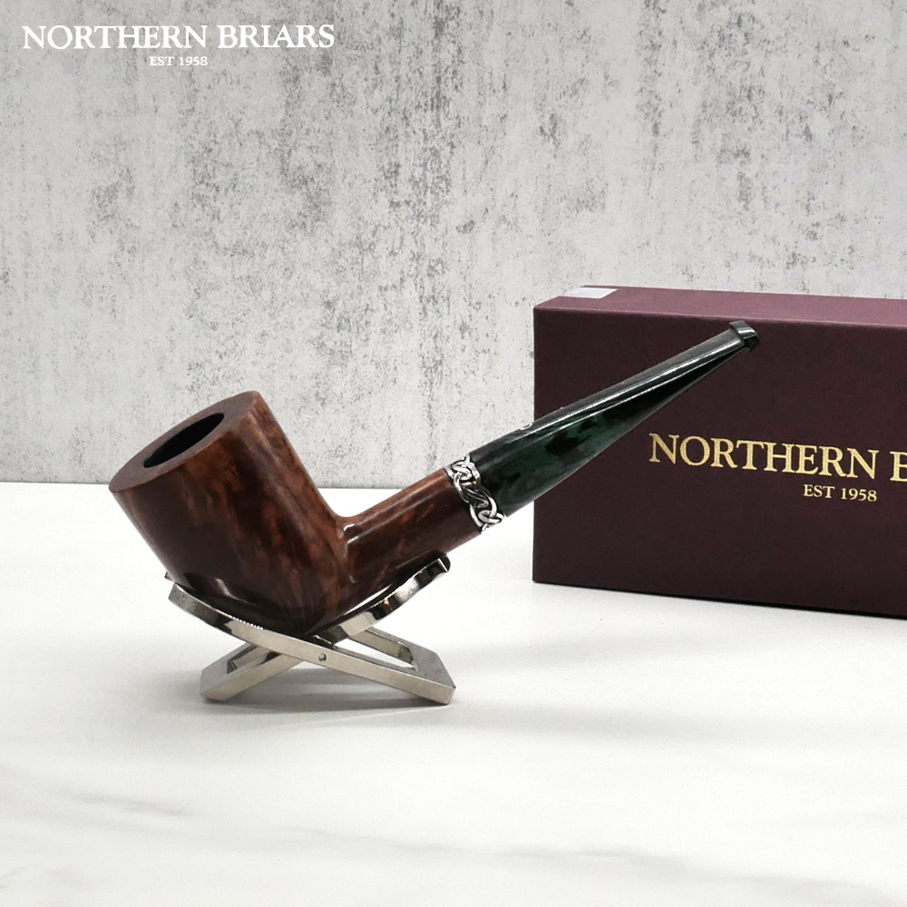 Northern Briars Roxcut Premier Chubby Bent Apple 9mm Fishtail Pipe (NB107)
