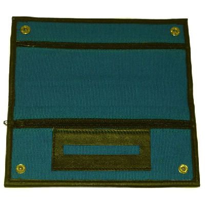 Blue Canvas Wallet With Rubber Lining And Paper Holder