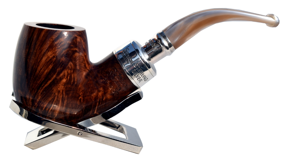 Peterson Flame Grain Spigot Champagne XL90 Silver Mounted Fishtail