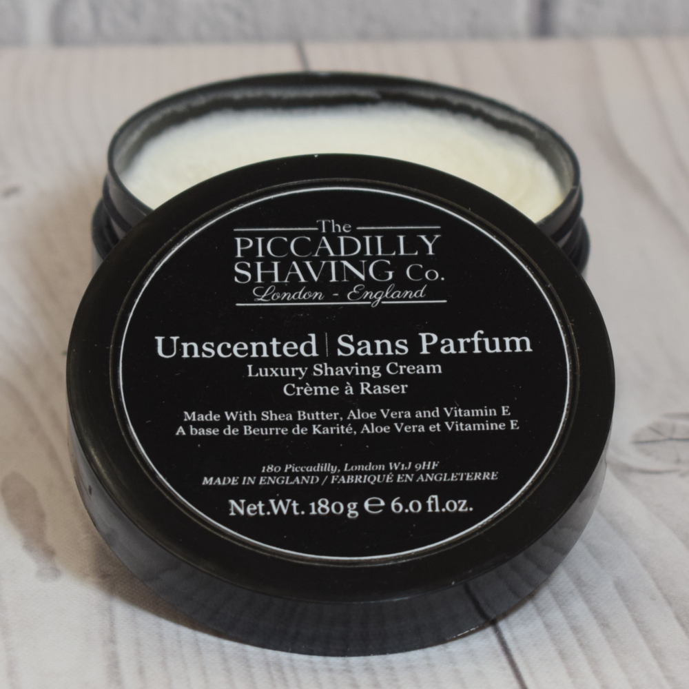 The Piccadilly Shaving Company Unscented Luxury Shaving Cream 180ml
