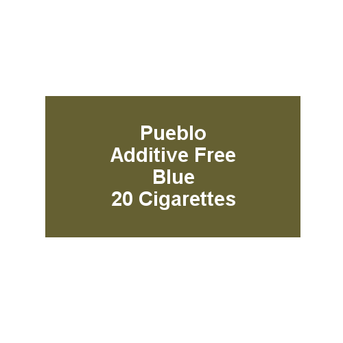 pueblo additive free cigarettes pack of 20 blue