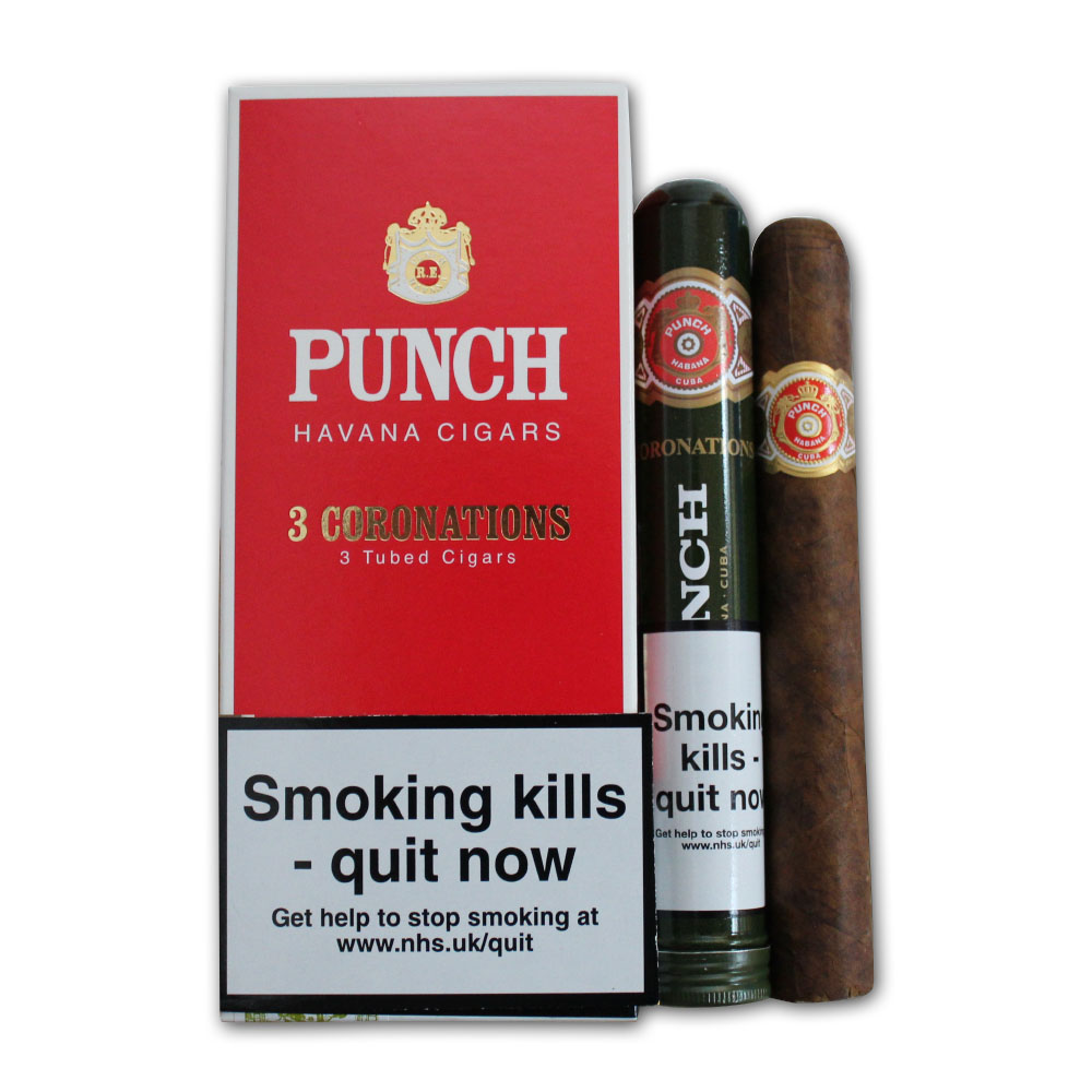 Punch Coronations Tubed Cigar Pack of 3