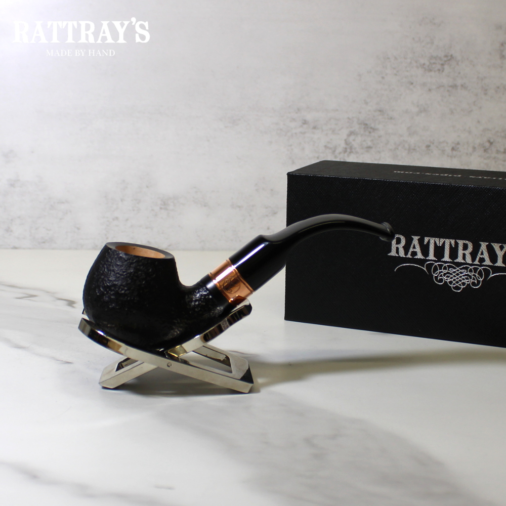 Rattrays Distillery 107 Sandblast Black 9mm Filter Fishtail Pipe (RA1223)