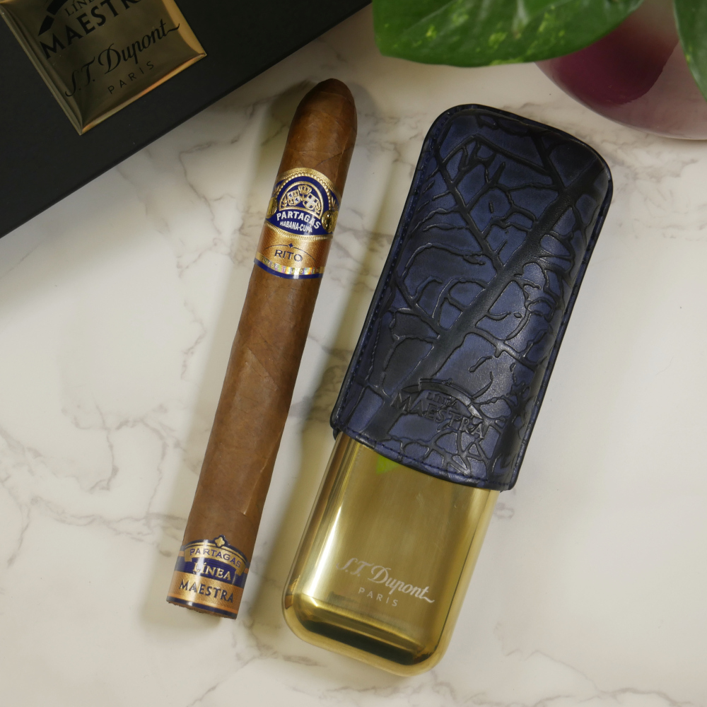ST Dupont Partagas Linea Maestra Sampler - 1 Cigar & 1 Cigar Case