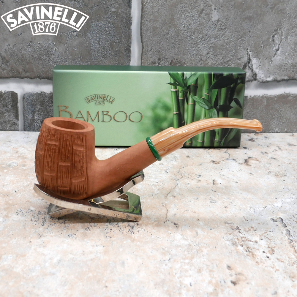 Savinelli Bamboo Rusticated 607 6mm Pipe (SAV687)