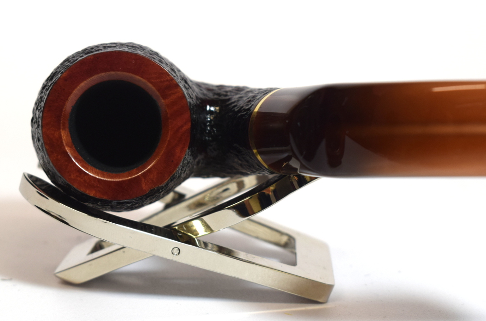 Savinelli Roma Lucite R 614 Rustic Billiard Bent 6mm Fishtail Pipe (SAV383)