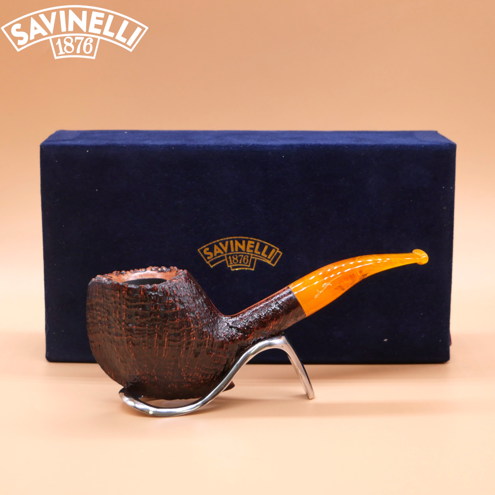 SAVINELLI AutoGraph 6 新品未使用 Savinelli Autograph Smooth and Sandblast 6mm Fishtail Pipe (SAV781)