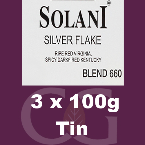 Solani Pipe Tobacco 660 Silver Flake - 3x100g tins