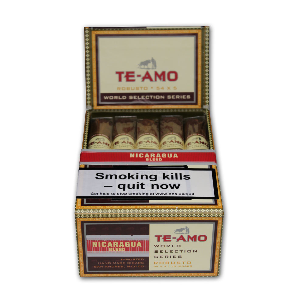 TeAmo World Selection Series Nicaraguan Robusto Cigar Pack of 15