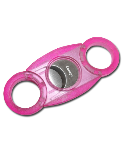 Coney Double Blade Cigar Cutter - Frosty Pink