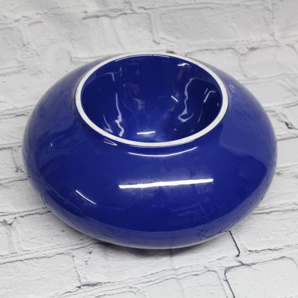 Large Ceramic Cigar Ashtray Handmade By Val Pottery Blue