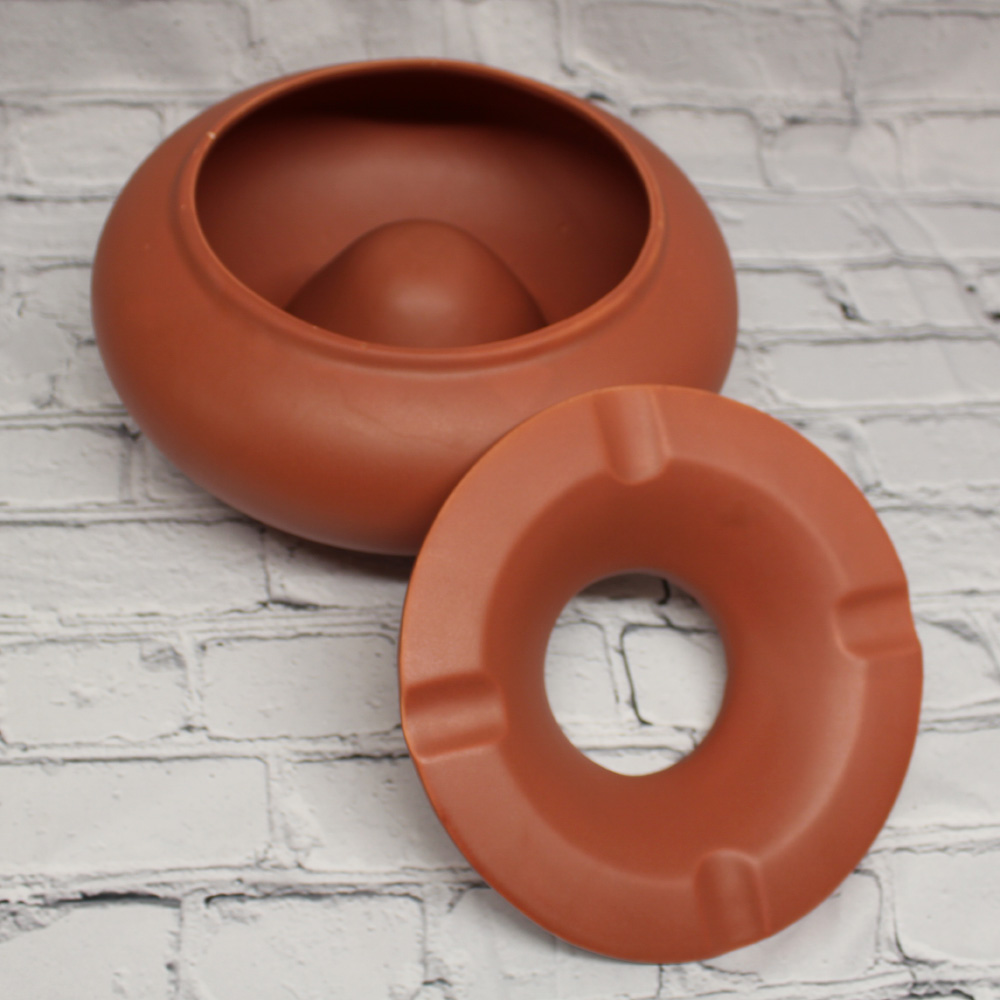 Large Ceramic Cigar Ashtray Handmade By Val Pottery Terracotta