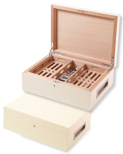 Villa Spa Cigar Humidor - up to 200 Cigar Capacity - White - Fast Dispatch Available