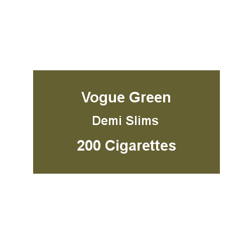 Vogue Green Demi Slims (Compact) - 10 Packs of 20 Cigarettes (200) - End of Line - LIMITED STOCK