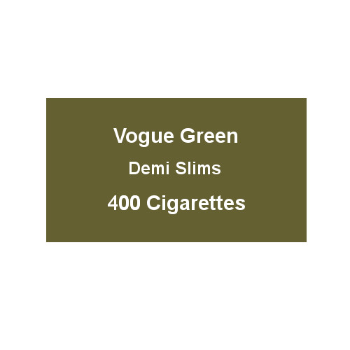 Vogue Green Demi Slims (Compact) - 20 Packs of 20 cigarettes (400) - End of Line - LIMITED STOCK