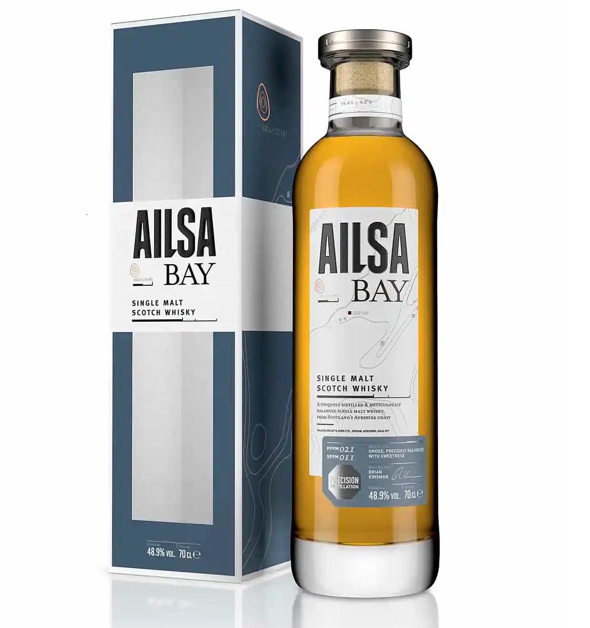 Ailsa Bay Single Malt Scotch Whisky - 70cl 48.9%