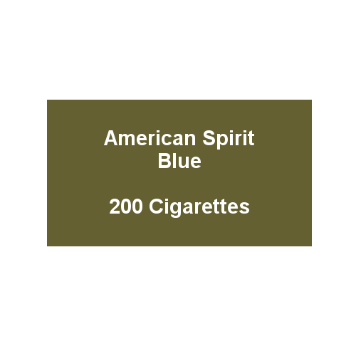 American Spirit Blue - 10 Packs of 20 cigarettes (200) (End of Line)