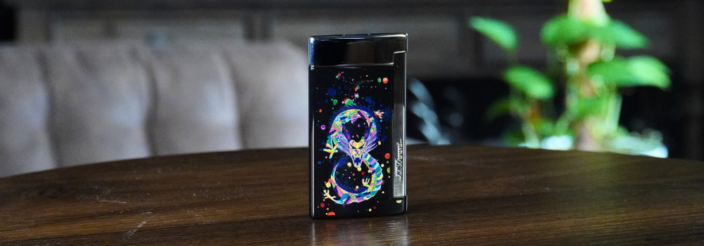 ST Dupont Lighter - Slim 7 - Limited Edition Dragon - Black & Chrome