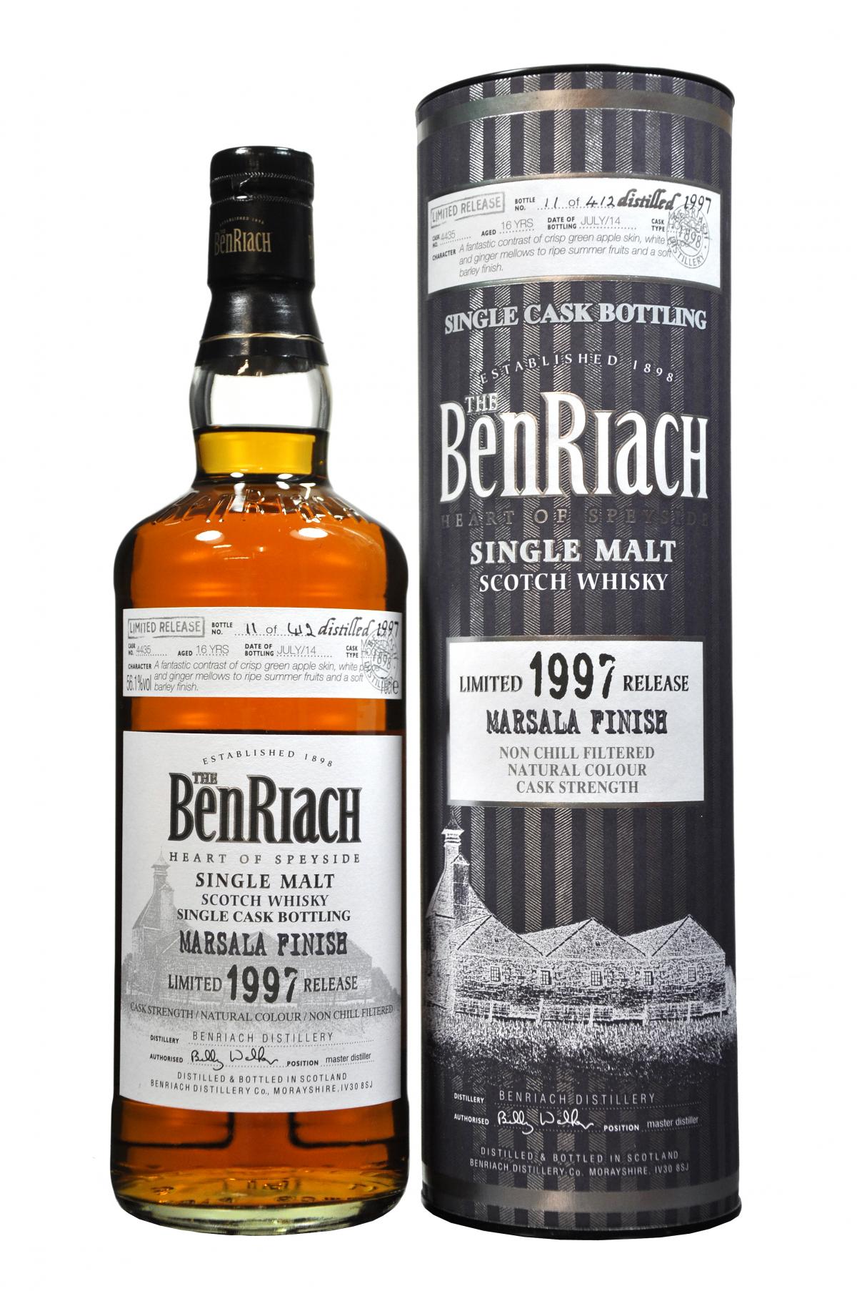 BenRiach 1997 16 Year Old (cask 4435) Marsala Cask Finish - 70cl 56.1%