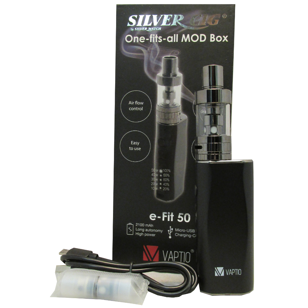 Silver Cig Mod Box Black