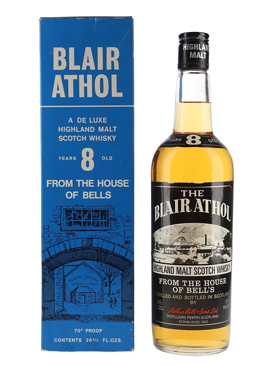 Blair Athol 8 Year Old 1970s House of Bells - 70 Proof 26 2/3 FL OZS