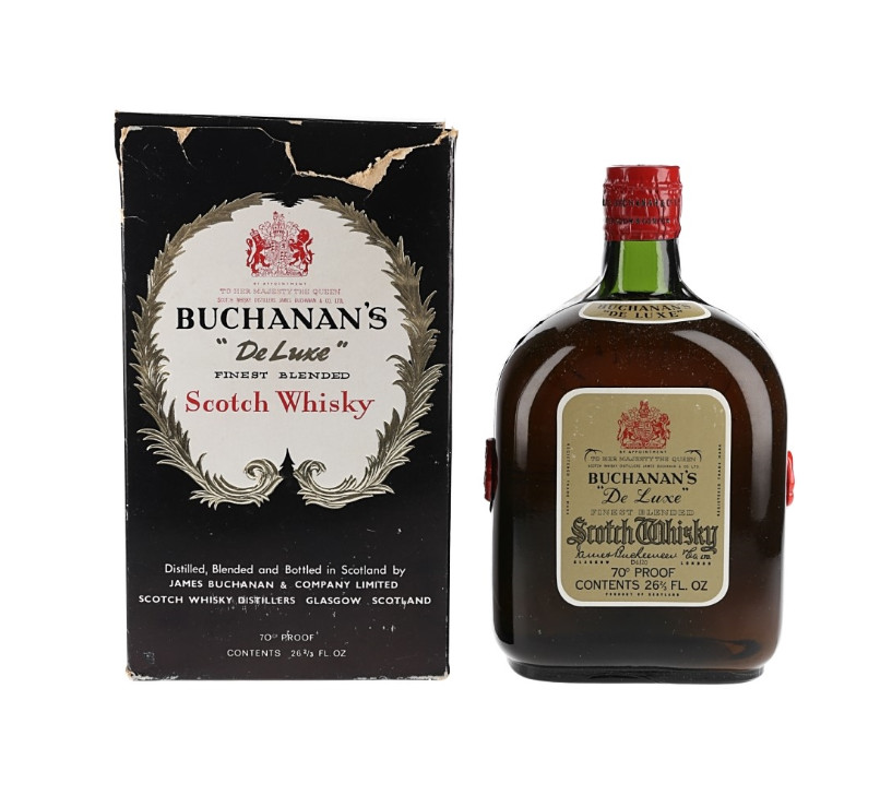 Buchanan's De Luxe 50-60s ブキャナンズ 50-60年代 60年代流通 ブキャナンズ デラックス ティンキャップ JAPANTAX
