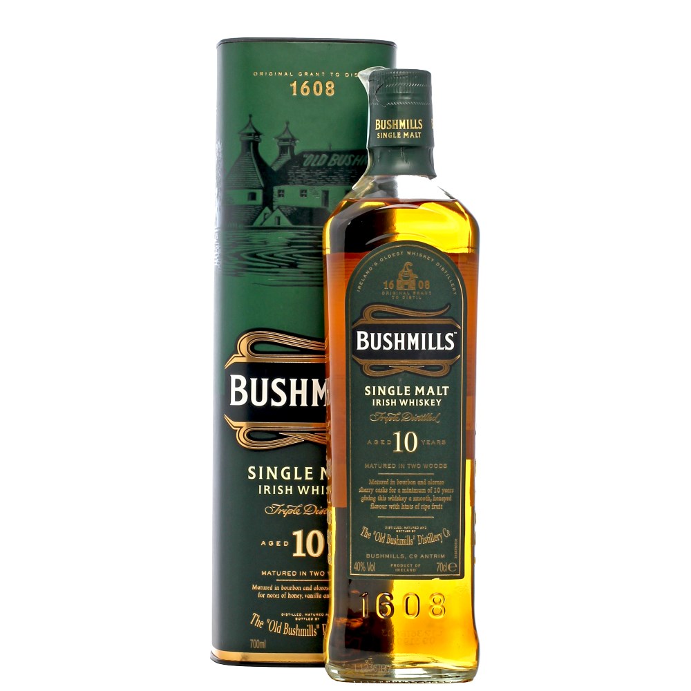 Bushmills 10 Year Old Malt Irish Whiskey - 70cl 40%