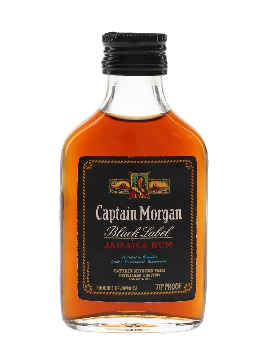 Captain Morgan Black Label Jamaica Rum Miniature - 5cl 70 Proof