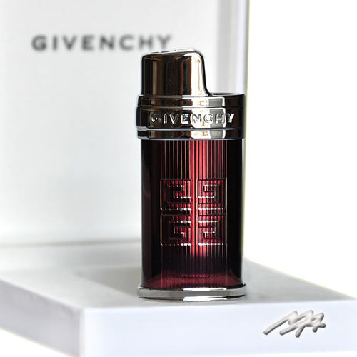 Givenchy Mini Bic Case Chrome Clear Red